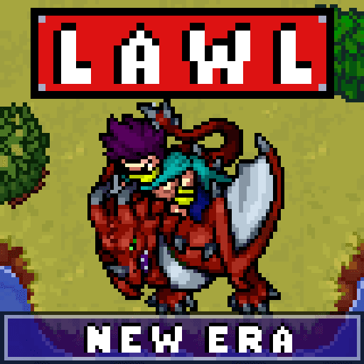 Lawl New Era — o logo LAWL e os cavaleiros no dragão